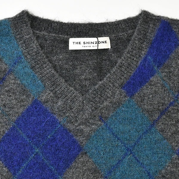 25AWTHE SHINZONE 󥾡 ARGYLE KNIT PULLOVER  ˥å ץ륪С 25AMSNI12 ǥ̵