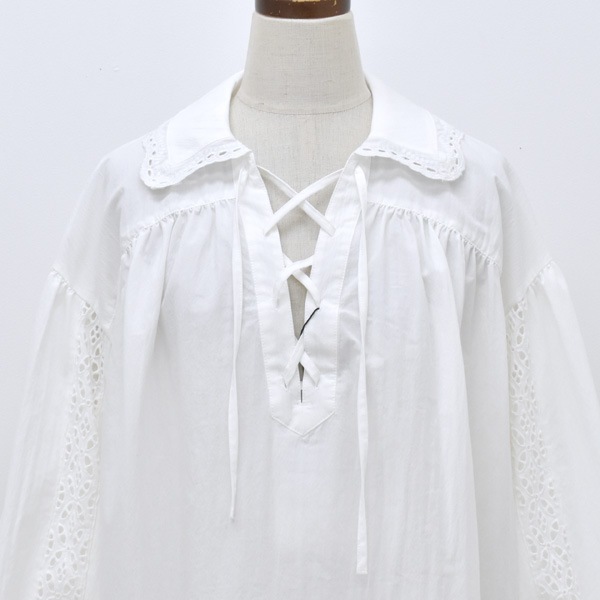 ��26SS��THE SHINZONE ���󥾡��� LACE-UP BLOUSE �졼�����å� �֥饦�� 26SMSBL02 ��ǥ�����������̵����