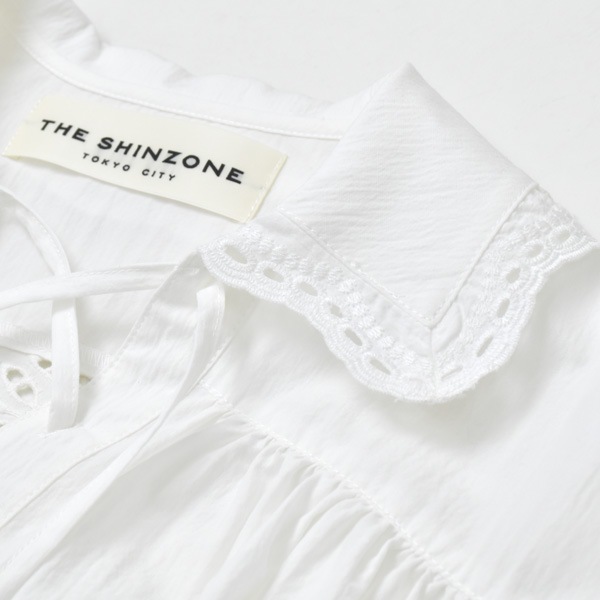 ��26SS��THE SHINZONE ���󥾡��� LACE-UP BLOUSE �졼�����å� �֥饦�� 26SMSBL02 ��ǥ�����������̵����
