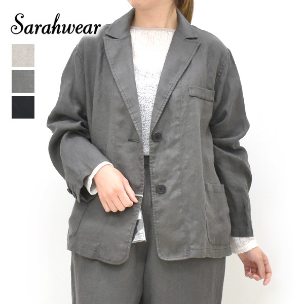 Sarah Wear サラウェア リネンツイルテーラードジャケット C60269