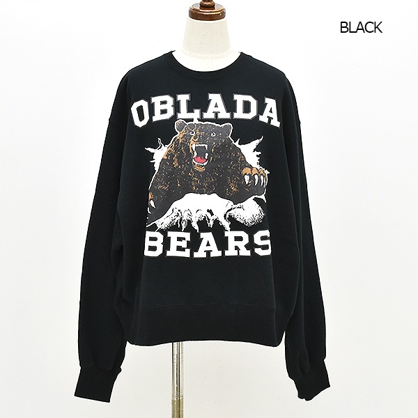��25FW��Oblada ���֥�� BEARS SWEAT �٥������������å� F2510CU04 ��ǥ�����������̵����