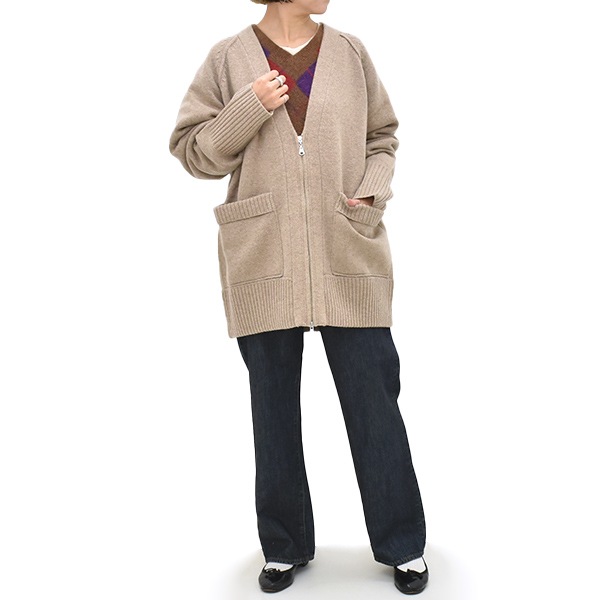 25AWTHE SHINZONE 󥾡 WOOL KNIT ZIP CARDIGAN  ˥å å ǥ 25AMSNI07 ǥ̵