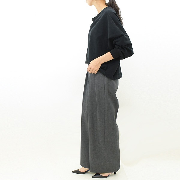 ATON ȥ WOOL GABARDINE WIDE TWO TUCKED PANYS  Х 磻 ġå ѥ AT-PRAGSW0807 ǥ̵