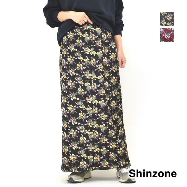 ��25AW��THE SHINZONE ���󥾡��� FLOWER BOUQUET PRINTTED SATIN SKIRT �ե� �ץ��� ���ƥ� �������� 25AMSSK01 ��ǥ�����������̵����