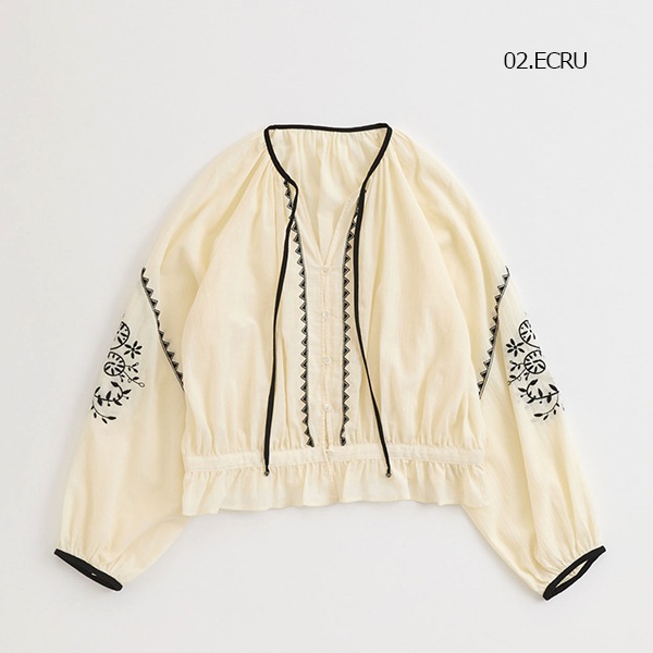 ��26SS��THE SHINZONE ���󥾡��� EMBROIDERED BLOUSE ����֥������꡼ �֥饦�� 26SMSBL09 ��ǥ�����������̵���ۡ�ͽ���