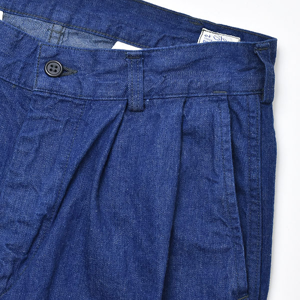orSlow ���������� TWO TUCK DENIM WIDE TROUSER DENIM 2���å��ǥ˥� �磻�� �ȥ饦���� ONE WASH 03-5021-A81 ��ǥ����� ��� ��˥��å���������̵����
