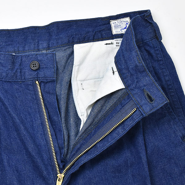 orSlow ���������� TWO TUCK DENIM WIDE TROUSER DENIM 2���å��ǥ˥� �磻�� �ȥ饦���� ONE WASH 03-5021-A81 ��ǥ����� ��� ��˥��å���������̵����