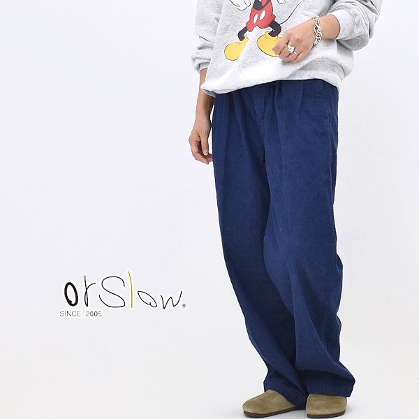 orSlow ���������� TWO TUCK DENIM WIDE TROUSER DENIM 2���å��ǥ˥� �磻�� �ȥ饦���� ONE WASH 03-5021-A81 ��ǥ����� ��� ��˥��å���������̵����