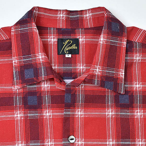 ��25AW��Needles �ˡ��ɥ륺 One-Up Shirt -Printed Flannel/Plaid- �����å� �ե��ͥ� ����� RW303 ��� ������̵����