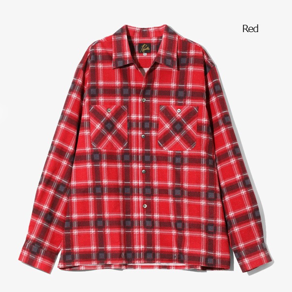 ��25AW��Needles �ˡ��ɥ륺 One-Up Shirt -Printed Flannel/Plaid- �����å� �ե��ͥ� ����� RW303 ��� ������̵����