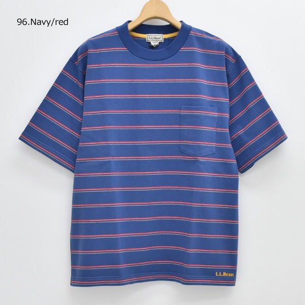 L.L.Bean Japan Edition ���륨��ӡ��� ����ѥ󥨥ǥ������ �ݥ��å��դ��ܡ�����T����� Union Short-Sleeve Striped Tee 6275-4036�ڥ���å��ݥ��Ȳġ�
