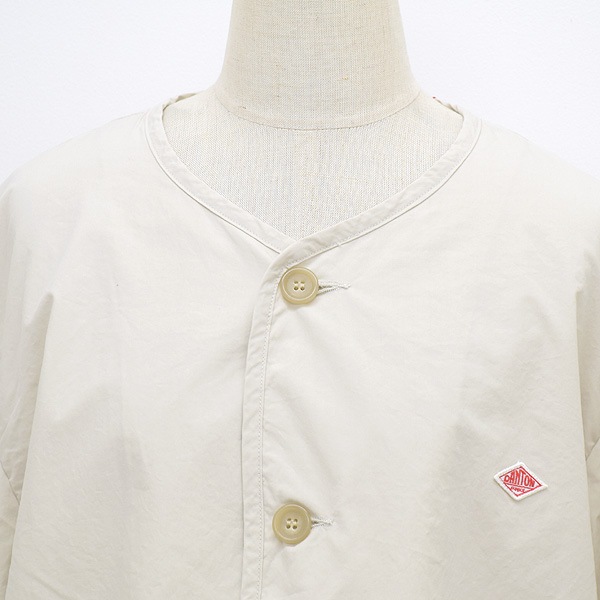 DANTON ����ȥ� ���åȥ󥫥顼�쥹���硼�ȥ��㥱�å� "COTTON WEATHER COLLARLESS SHORT JACKET" DT-A0293HCD ��ǥ�����������̵����