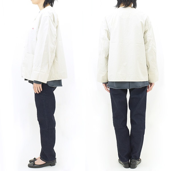 DANTON ����ȥ� ���åȥ󥫥顼�쥹���硼�ȥ��㥱�å� "COTTON WEATHER COLLARLESS SHORT JACKET" DT-A0293HCD ��ǥ�����������̵����