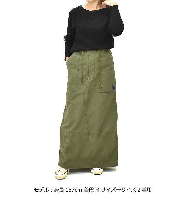 ��25AW��Needles �ˡ��ɥ륺 String Fatigue Skirt ���ȥ�� �ե��ƥ����� �������� Reversed Sateen RW218 ��ǥ�����������̵����