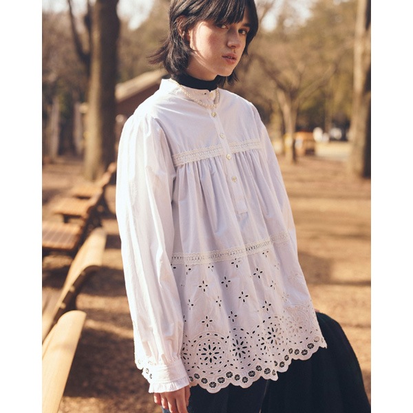 ��26AW��THE SHINZONE ���󥾡��� CHURCH BLOUSE ���㡼���֥饦�� �ɽ��졼�� �ե�� 26AMSBL06 ��ǥ�����������̵���ۡ�ͽ���