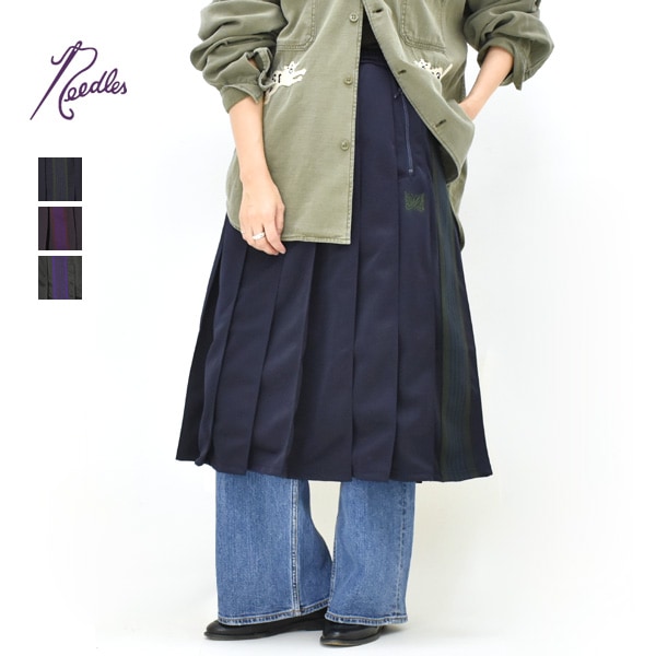 ��26FW��Needles �ˡ��ɥ륺 Pleated Track Skirt -Poly Smooth- �����ɥ饤�� �ȥ�å��������� TY357 ��ǥ�����������̵����