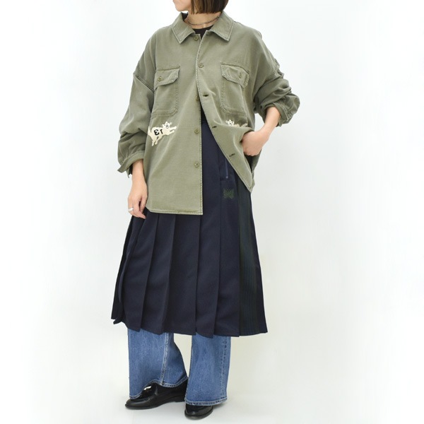 ��26FW��Needles �ˡ��ɥ륺 Pleated Track Skirt -Poly Smooth- �����ɥ饤�� �ȥ�å��������� TY357 ��ǥ�����������̵����