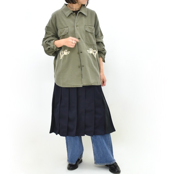 ��26FW��Needles �ˡ��ɥ륺 Pleated Track Skirt -Poly Smooth- �����ɥ饤�� �ȥ�å��������� TY357 ��ǥ�����������̵����