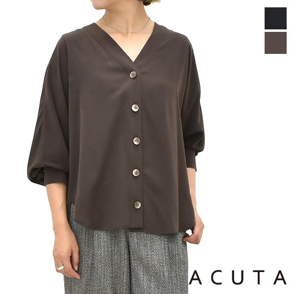 �ڥ�����/30%OFF��ACUTA �������� �ԡ����ե��֥�륿�å������ǥ�����֥饦�� V�ͥå� Ĺµ 10003556 ��ǥ�����������̵���ۡ�25-26WINTER SALE�ۡ����ʡ����Բġ�