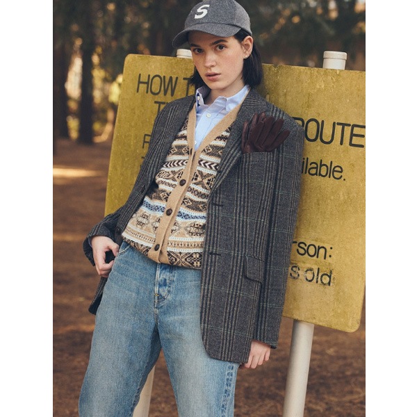 ��26AW��THE SHINZONE ���󥾡��� BRITISH WOOL CHECKED JACKET �֥�ƥ��å��奦��������å����㥱�å� �ơ��顼�� 26AMSJK02 ��ǥ�����������̵���ۡ�ͽ���