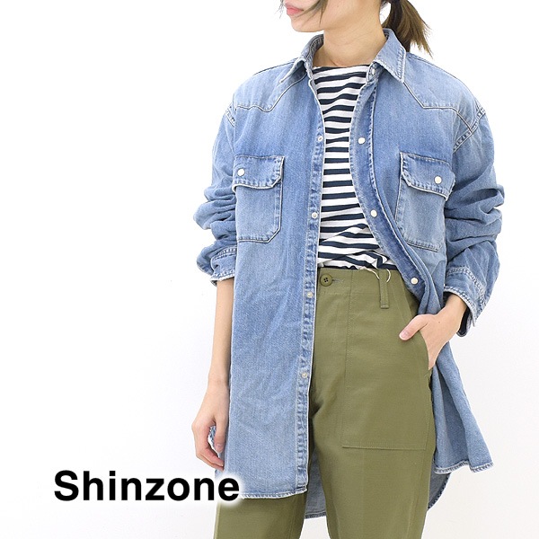 THE SHINZONE 󥾡 󥷥 ֥롼 WESTERN SHIRT BLUE 22MMSBL17 ǥ̵