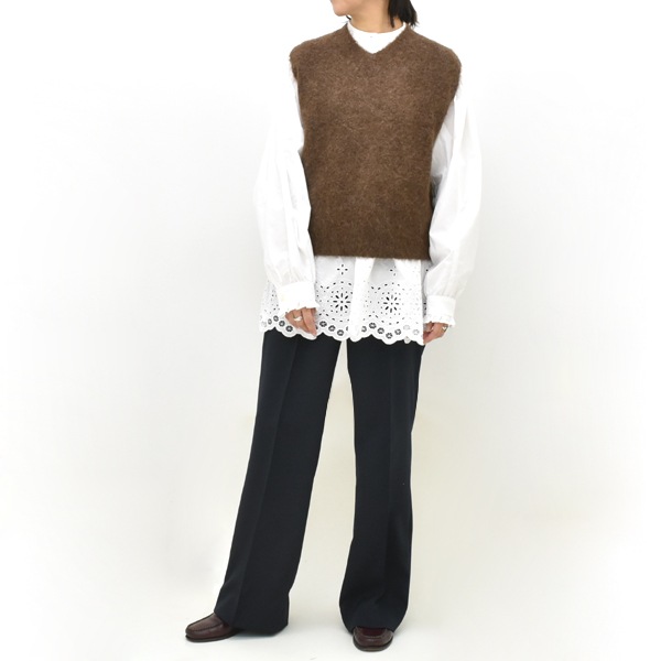��26AW��THE SHINZONE ���󥾡��� ALPACA SHAGGY KNIT VEST ����ѥ����㥮���˥åȥ٥��� V�ͥå� 26AMSNI04 ��ǥ�����������̵����