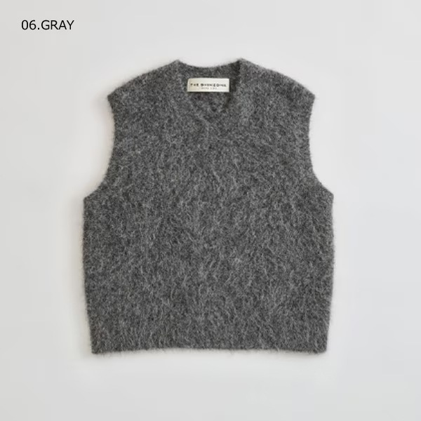 ��26AW��THE SHINZONE ���󥾡��� ALPACA SHAGGY KNIT VEST ����ѥ����㥮���˥åȥ٥��� V�ͥå� 26AMSNI04 ��ǥ�����������̵����