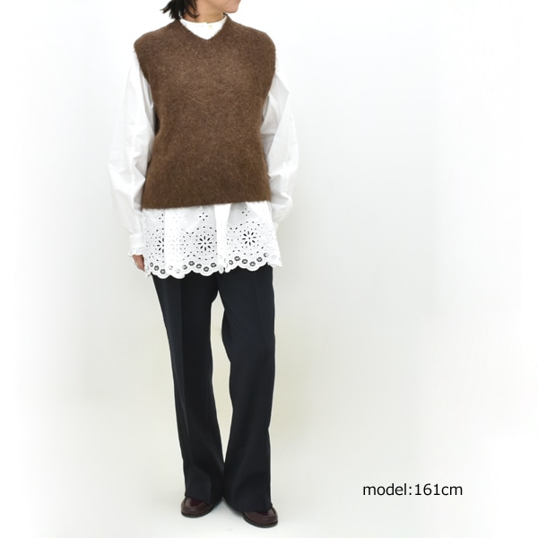 ��26AW��THE SHINZONE ���󥾡��� ALPACA SHAGGY KNIT VEST ����ѥ����㥮���˥åȥ٥��� V�ͥå� 26AMSNI04 ��ǥ�����������̵����