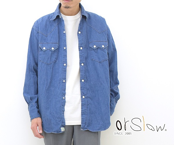 orSlow  WESTERN SHIRTS 󥷥 ǥ˥ॷ Ĺµ 03-V8024 ̵