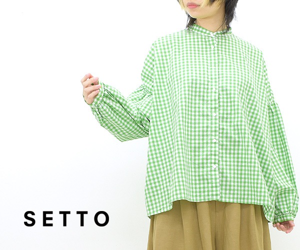 SETTO å GINGHAM SNAP SHIRT 󥬥å ʥåץܥ Хɥ顼  SLS1100L31 ǥ̵