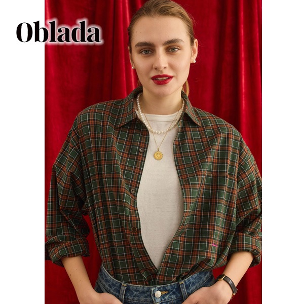 ��26FW��Oblada ���֥�� CHECK AUTHENTIC SHIRT �����å���������ƥ��å������ F2610SH09 ��ǥ�����������̵���ۡ����ͽ���