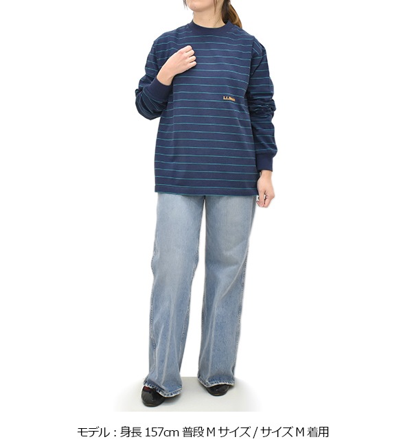 L.L.Bean Japan Edition ���륨��ӡ��� ����ѥ󥨥ǥ������ Union Long-Sleeve Striped Tee ��˥��� ���󥰥��꡼�� ���ȥ饤�� T����� 6175-3153 ��ǥ�����