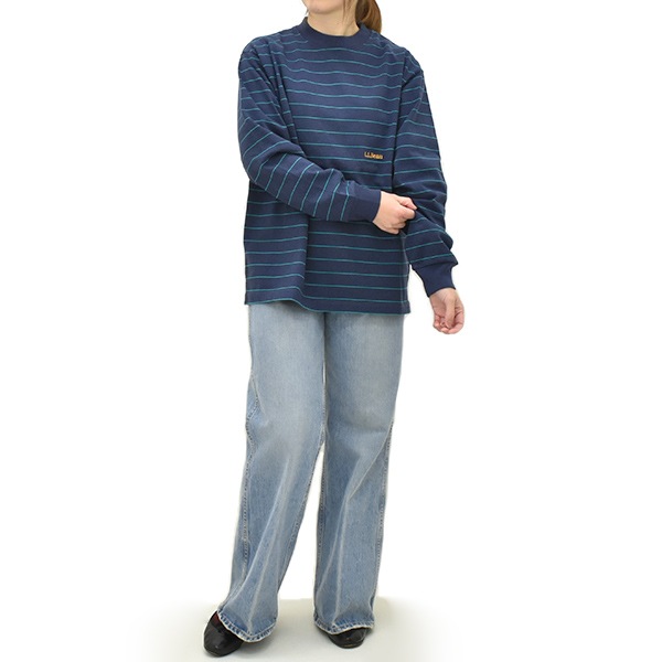 L.L.Bean Japan Edition ���륨��ӡ��� ����ѥ󥨥ǥ������ Union Long-Sleeve Striped Tee ��˥��� ���󥰥��꡼�� ���ȥ饤�� T����� 6175-3153 ��ǥ�����