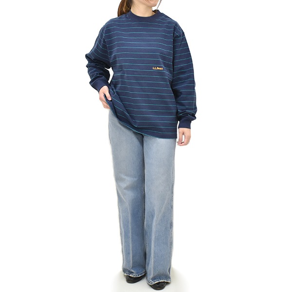 L.L.Bean Japan Edition ���륨��ӡ��� ����ѥ󥨥ǥ������ Union Long-Sleeve Striped Tee ��˥��� ���󥰥��꡼�� ���ȥ饤�� T����� 6175-3153 ��ǥ�����