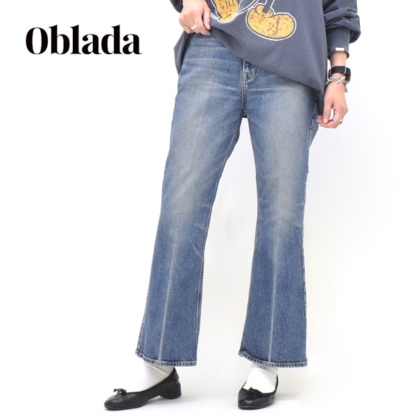 ��26FW��Oblada ���֥�� MARGARET JEANS VINTAGE �ޡ�����åȥ����� ������ơ��� �ե쥢�ǥ˥�ѥ�� F2610DP02 ��ǥ�����������̵����