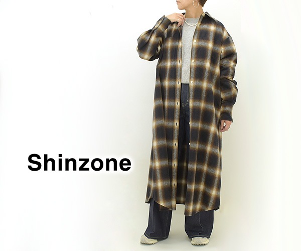 THE SHINZONE 󥾡 "CHECK SHIRT DRESS" ֥å ĥԡ 22AMSOP01 ǥ ̵