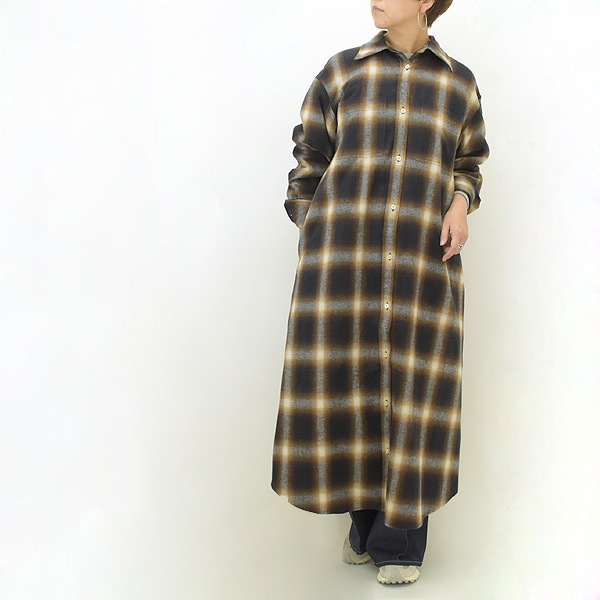 THE SHINZONE 󥾡 "CHECK SHIRT DRESS" ֥å ĥԡ 22AMSOP01 ǥ ̵