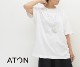 ATON ȥ "SUVIN 60/2 OVERSIZED T-SHIRT" Сԥ AT-KKAGNW0015 ǥ̵ۡڥåݥȲġ