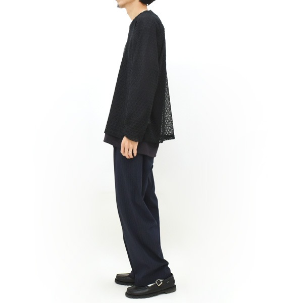 ��25AW��Needles �ˡ��ɥ륺 L/S V-Neck Tee -PE/W Raschel Lace- ��å���졼�� V�ͥå�����T����� RW342������̵����