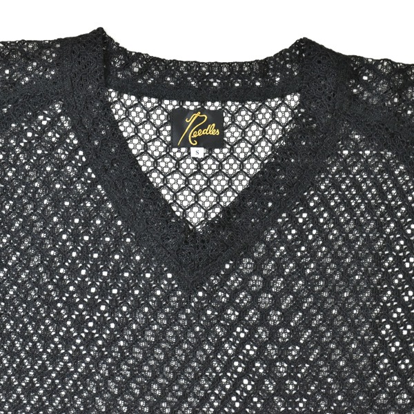 ��25AW��Needles �ˡ��ɥ륺 L/S V-Neck Tee -PE/W Raschel Lace- ��å���졼�� V�ͥå�����T����� RW342������̵����