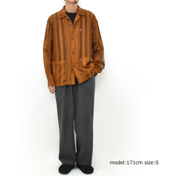 ��25AW��South2 West8 �������ġ��������ȥ����� L/S Cabana Shirt -Poly Lace Jq.- �졼�����Хʥ���� RW609������̵����