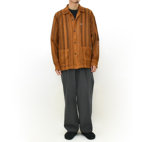 ��25AW��South2 West8 �������ġ��������ȥ����� L/S Cabana Shirt -Poly Lace Jq.- �졼�����Хʥ���� RW609������̵����