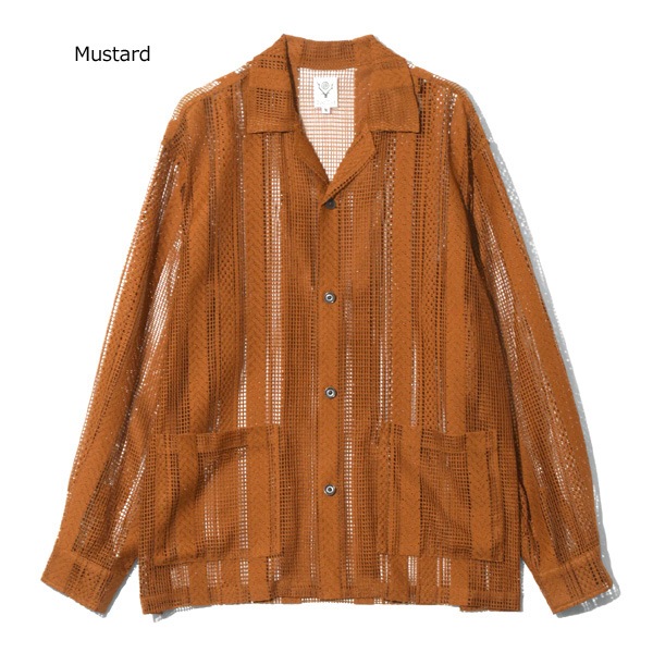 ��25AW��South2 West8 �������ġ��������ȥ����� L/S Cabana Shirt -Poly Lace Jq.- �졼�����Хʥ���� RW609������̵����