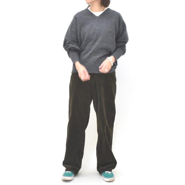 ��26FW��Oblada ���֥�� FILL V-NECK KNIT �ե��� V�ͥå��˥å� �ץ륪���С� Ĺµ F2610KN03 ��ǥ�����������̵����