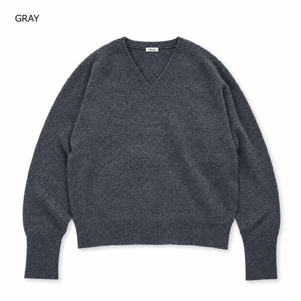 ��26FW��Oblada ���֥�� FILL V-NECK KNIT �ե��� V�ͥå��˥å� �ץ륪���С� Ĺµ F2610KN03 ��ǥ�����������̵����