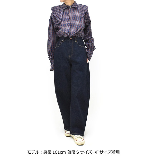 Oblada ���֥�� CHECK RUFFLE BLOUSE �����å���åե�֥饦�� S2610SH06������̵����