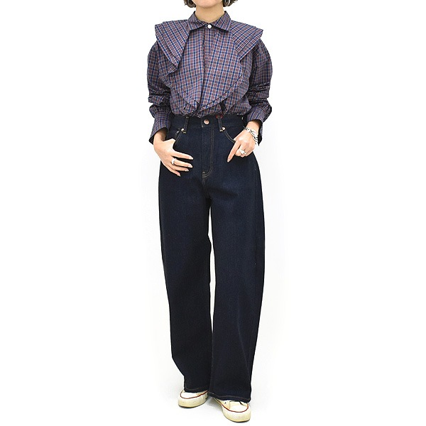 Oblada ���֥�� CHECK RUFFLE BLOUSE �����å���åե�֥饦�� S2610SH06������̵����