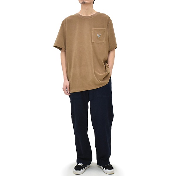 �ڡ�10%OFF�����ݥ��оݡۡڥ�����/40%OFF��South2 West8 �������ġ��������ȥ����� ���硼�ȥ��꡼�� �饦��ɥݥ��å� T����� ���åȥ� �ݥꥨ���ƥ� �ѥ��� S/S Round Pocket Tee -C/Pe Pile- SX743 ��󥺡�����̵���ۡ�26 SUMMER SALE�ۡ����ʡ����Բġ�