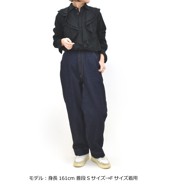 ��26SS��Oblada ���֥�� OVER DYE RUFFLE BLOUSE �����С����� ��åե�֥饦�� S2610SH07������̵����