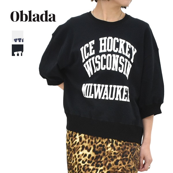 ��26SUMMER��Oblada ���֥�� �ۥå���Ⱦµ�������å� HOCKEY H/S SWEAT M2610CU20������̵����